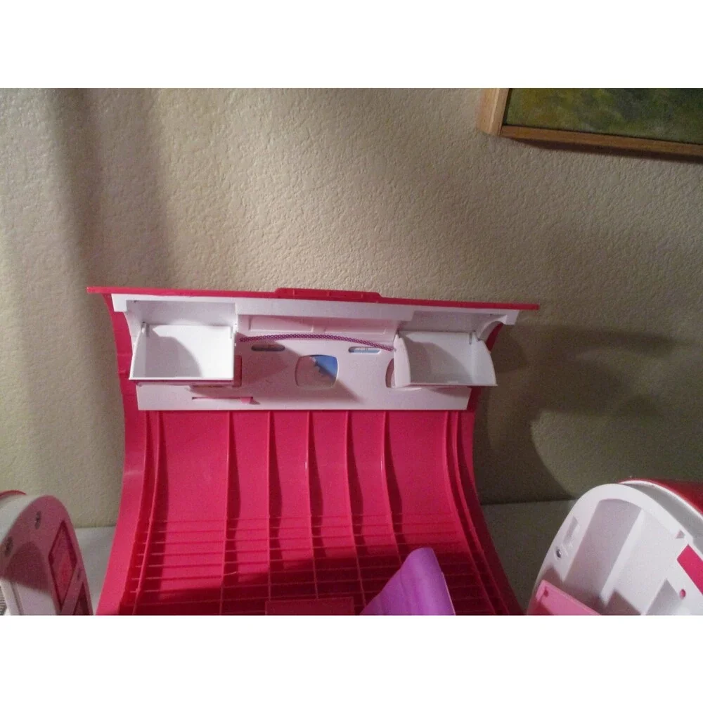 Barbie Pink Jumbo Jet With Accessories Plus Pilot & Stewardess Barbie Dolls